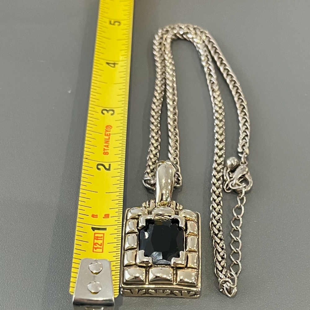 Vintage Mexico Silver-Toned Statement Necklace with Pendant